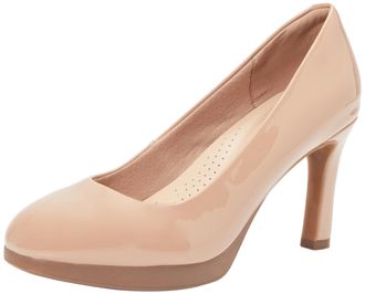 Clarks Womens Ambyr 2 Braley Pump, Praline Patent, 8.5 UK