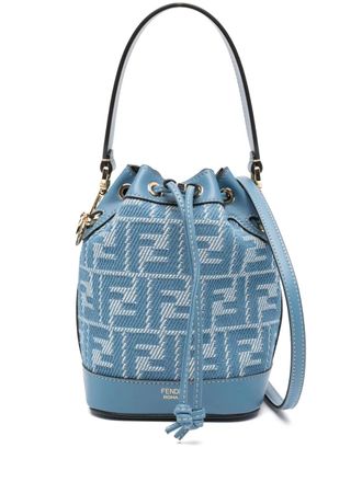 Fendi Mon Tresor bucket bag - women - Calf Leather/Fabric - OS - Blue