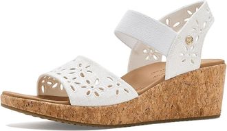 Skechers Arch Fit Beverlee 2.0 - Beach Bliss Womens Wedge Shoes White : 9.5 B - Medium, Canvas/Synthetic