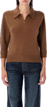 Khaite Womens Herve Sweater - Tan Cashmere - Size Medium