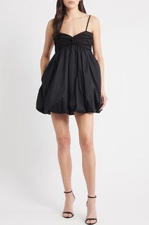 LIKELY Serefina Mixed Media Bubble Minidress in Black at Nordstrom Rack, Size 14