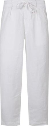 Polo Ralph Lauren Easy Fit Pliss&eacute; Broek - Heren - Straight fit broeken - Wit - 2XL - Linnen - Broeken