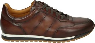 Magnanni Casual leren schoenen in cognac - Heren - Sneakers - Bruin - 40 EU - Leer - Schoenen