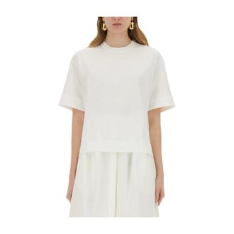 Max Mara Dames, Tops, Wit, Maat: L Katoen