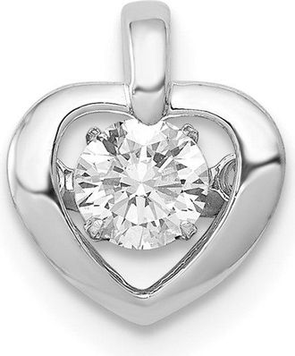 Diamond2Deal 14K Gold Vibrant Lab Grown Diamond Pendant (0.25ct, VS, G-H)