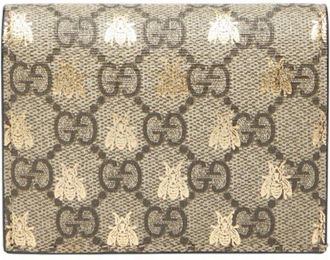 Gucci Gold Beige Brown Pvc Wallet (Bi-Fold) (Pre-Owned)