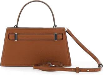 Tory Burch Womens Crossbody Bag Petite Lee Radziwill Brown Cow Leather Handbags Hand