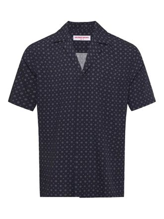 Orlebar Brown Maitan Solstice printed short-sleeve shirt - Blue