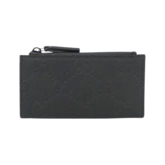Gucci Pre-owned Wallets, female, Black, Size: ONE SIZE Pre-owned GG Rubber Effect Leather Card Case