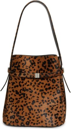 Toteme T-Lock Genuine Calf Hair Clutch in Leopard at Nordstrom