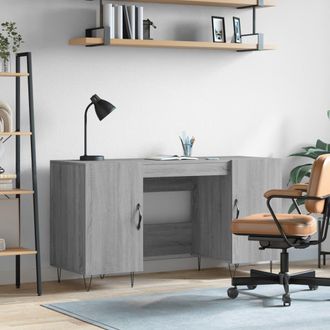 vidaXL Escritorio Madera De Ingenier&iacute;a Gris Sonoma 140x50x75 Cm Vidaxl
