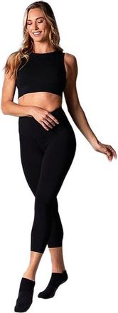 Tavi High Waisted Crop Legging in Ebony at Nordstrom, Size Xx-Large