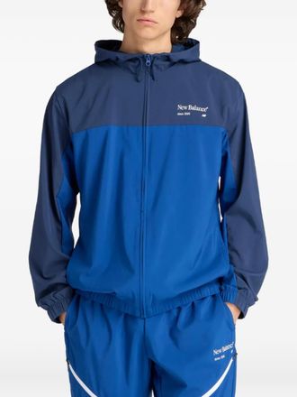 New Balance Geweven jack met grafische print - Blauw