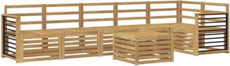 vidaXL Conjunto De Sof&aacute;s De Exterior 7 Uds. Blanco Vidaxl