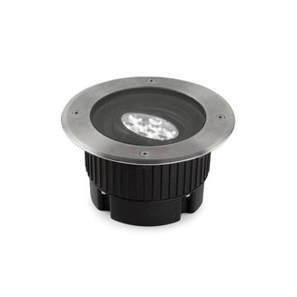 Netlighting Gea Power LED 9 Light Round Recessed Floor Light IP67 in Grey