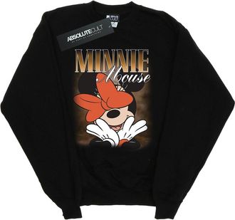 Disney Dames/Dames Minnie Mouse Bow Montage Sweatshirt (Zwart)