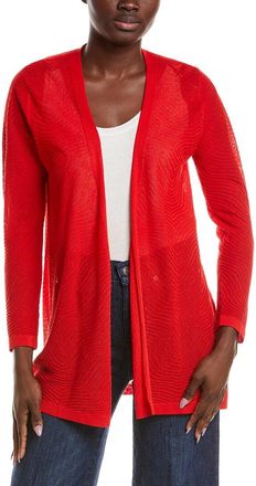 Anne Klein Semi Sheer Texture Stitch Cardigan