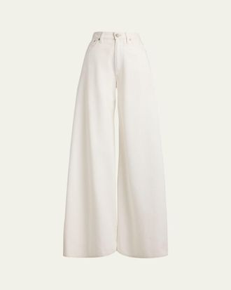 Ralph Lauren Collection Cotton Twill Full Wide-Leg Pants