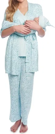 Everly Grey Analise 5 Piece Pajama Set In Waves