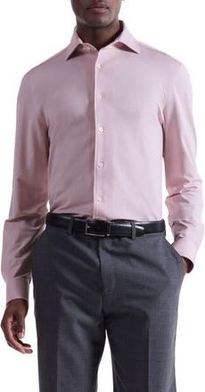 Bugatchi Devon OoohCotton Houndstooth Button-Up Shirt in Dusty Pink at Nordstrom Rack, Size Xx-Large