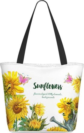 AOOEDM Sunflower Butterfly-1 Ladies Shopping Bag 13x11x7in.The Perfect ValentineS Day Gift.It Is The Best ValentineS Day Gift For Mom, Daughter, Wife,Etc