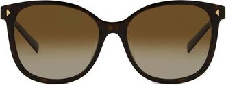 Prada PR 22ZSF Asian Fit Polarized 2AU6E1 Womens Sunglasses Tortoiseshell Size 55