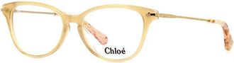 Chlo&eacute; Eyeglasses Rectangle Full Rim, Sand Frame And Clear Demo Lenses Lens Ce2736279