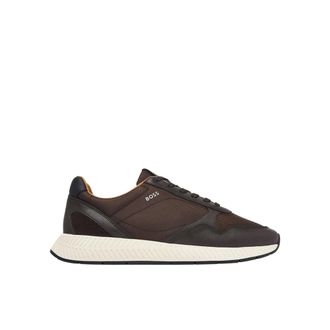 HUGO BOSS Schoenen, Heren, Bruin, 43 EU, Leer, Titanium Runn Sneaker