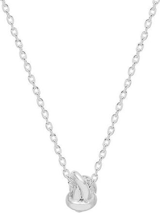 Estella Bartlett Knot Charm Necklace in Silver at Nordstrom