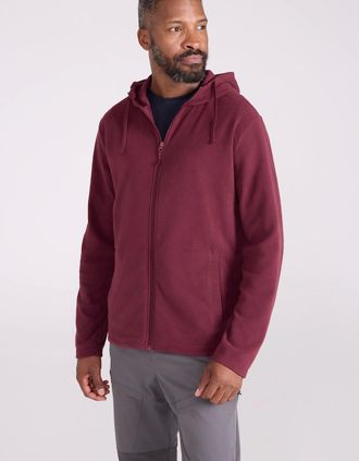 Mountain Warehouse Mens Mountain Warehouse Mens Camber Fleece Full Zip Hoodie - Red - Size: 34