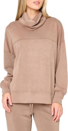 Gibsonlook Cowl Neck Sweatshirt in Dark Taupe at Nordstrom, Size Xx-Large