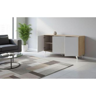 Dmora Credenza - 3 Ripiani 6 Vani, Marrone Rovere, -, 153.9x39.6x72h cm Juneau