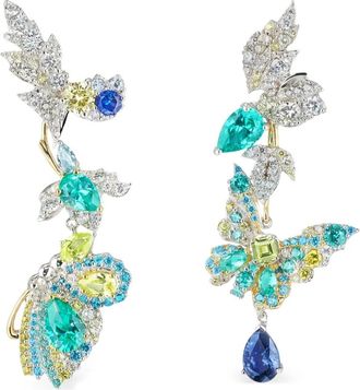 Anabela Chan Orecchini Garden Butterfly in oro giallo 14 carati e oro vermeil 18 carati con pietre