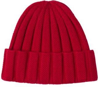 Sofiacashmere Cable Stitch Cuffed Cashmere Beanie in Dark Red at Nordstrom Rack