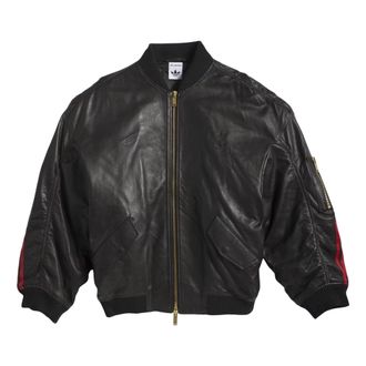 adidas x Chavarria Leather Bomber Jacket Black KD9356