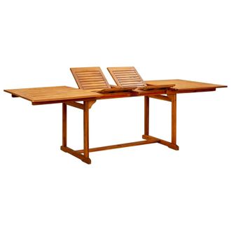 vidaXL Mesa De Comedor Jard&iacute;n Madera Maciza Acacia (160-240)x100x75 Cm Vidaxl
