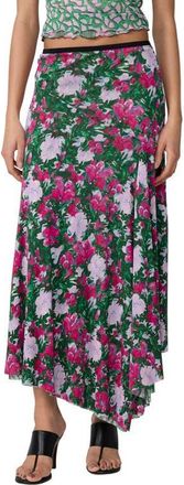 Diane Von F&uuml;rstenberg Hedi Print Asymmetric Maxi Skirt in Provence Gossip Pink at Nordstrom, Size X-Small