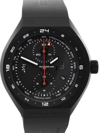 Porsche Design Horloge Porsche Design - Uomo - 6030.6.01.007.05.2 - Porsche Design Monobloc Actuator 24H -Chronotimer Zwart Rubber - Heren - Horloges - Zwart - ONE S