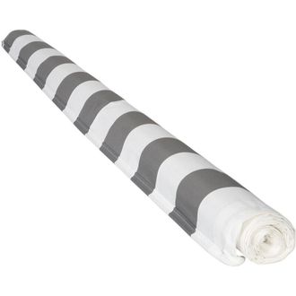 Happy Garden Tessuto per tende da sole SAULE 3,5 &times; 3m - Tessuto a righe bianco/grigio