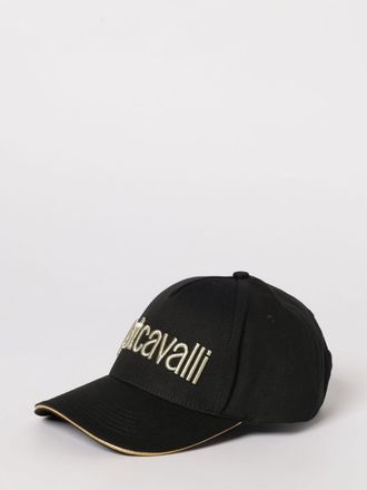Just Cavalli Cappello Just Cavalli in twill di cotone con logo ricamato