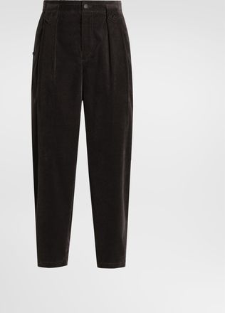 Dolce & Gabbana Velvet Trousers - Man Pants And Shorts Gray 46