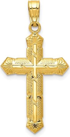 Diamond2Deal 10k Yellow Gold Passion Cross Pendant