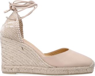 Castaner Carina Espadrilles - Dames - Sleehakken - Beige - 35 EU - Leer - Schoenen