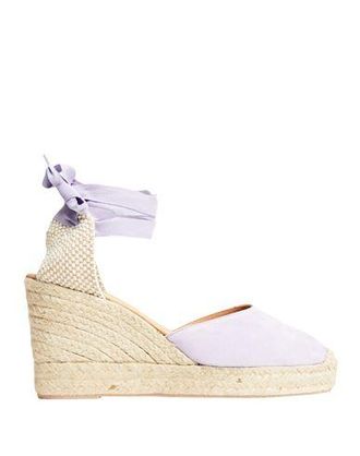8 by YOOX SUEDE LEATHER WEDGE ESPADRILLES