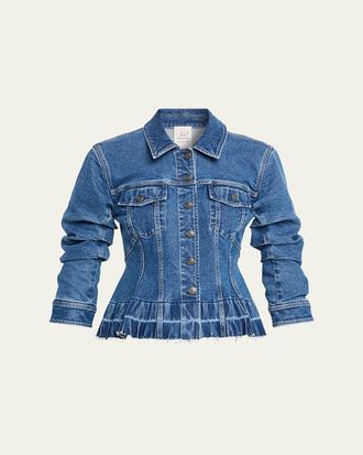 Cinq &agrave; Sept Gina Cinched Denim Jacket