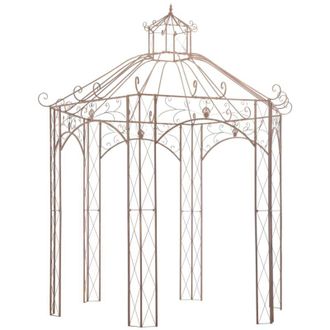 vidaXL P&eacute;rgola De Jard&iacute;n Marr&oacute;n Antiguo 3 M Hierro Vidaxl