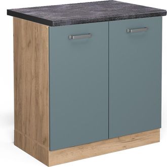 Vicco Armario Bajo Para Fregadero R-line, Gris Azulado, 80 Cm, Et Antracita