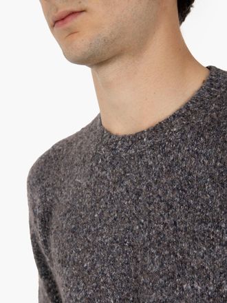 Roberto Collina Maglione girocollo m&eacute;lange grigio