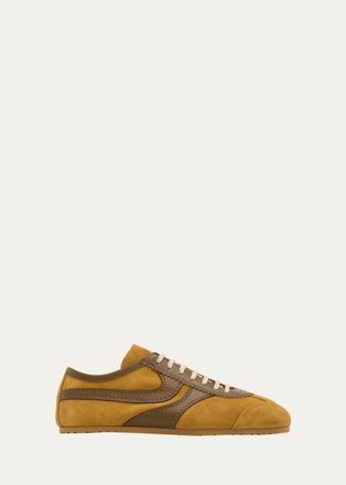 Dries Van Noten Mixed Leather Retro Runner Sneakers
