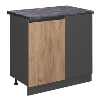 Vicco Armario De Esquina R-line, Roble Dorado, 86 Cm, Et Antracita